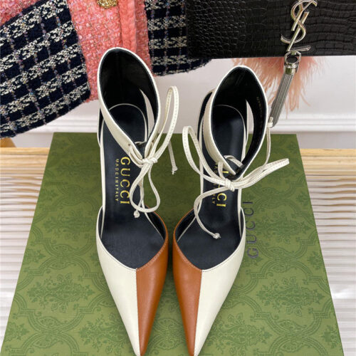 High Quality Luxury Gucci Metal Heel Pointed Sandals – Style 19923 product detail