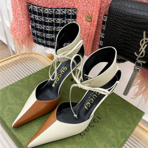 High Quality Luxury Gucci Metal Heel Pointed Sandals – Style 19923 product detail