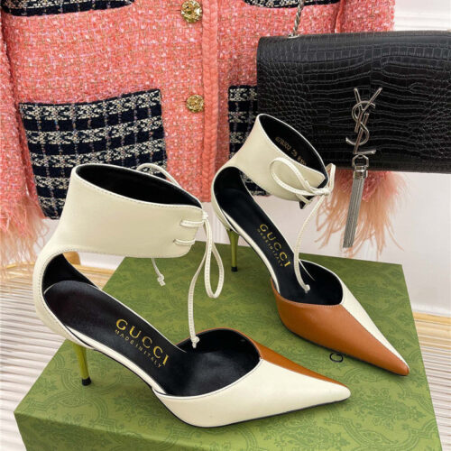 High Quality Luxury Gucci Metal Heel Pointed Sandals – Style 19923