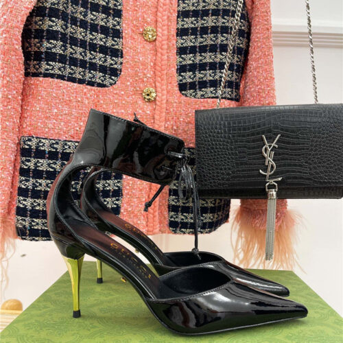 High Quality Luxury Gucci Metal Heel Pointed Sandals – Style 87155 product detail
