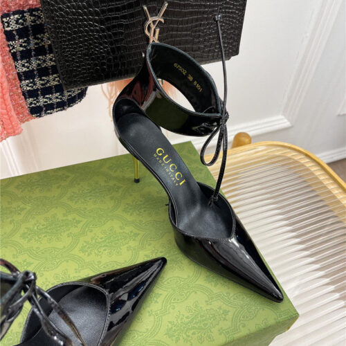High Quality Luxury Gucci Metal Heel Pointed Sandals – Style 87155 product detail