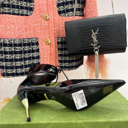 High Quality Luxury Gucci Metal Heel Pointed Sandals – Style 87155 product detail