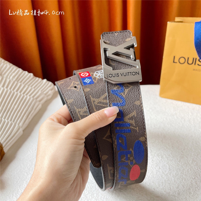 High Quality Luxury Louis Vuitton Classic Printed Surface With Leather Belt product detail