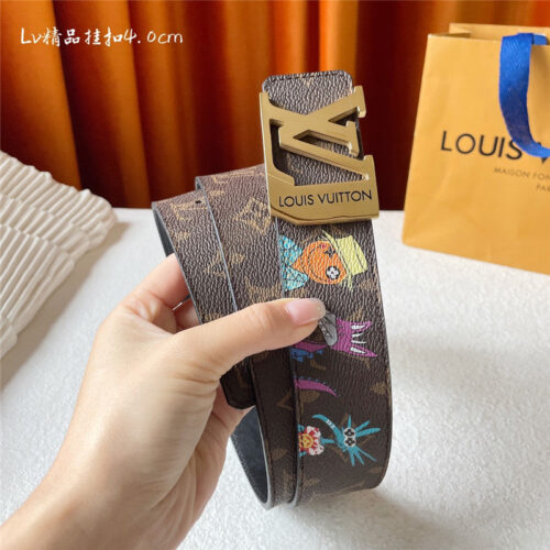 High Quality Luxury Louis Vuitton Classic Printed Surface With Leather Belt – Style 44155 alternate view