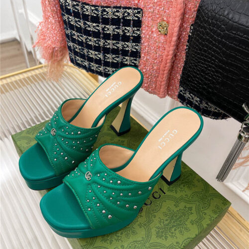 High Quality Luxury Gucci Platform Rivets High Heels – Style 91571 alternate view
