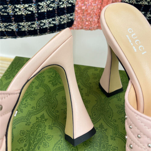 High Quality Luxury Gucci Platform Rivets High Heels – Style 24339 product detail