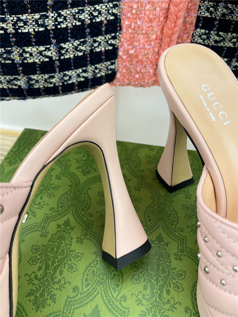 High Quality Luxury Gucci Platform Rivets High Heels – Style 24339 product detail