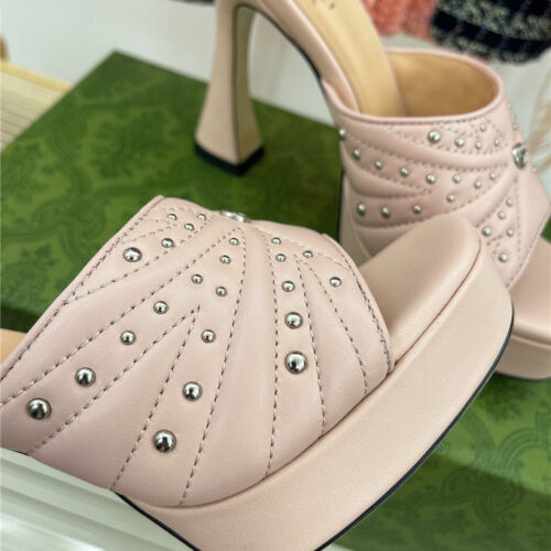 High Quality Luxury Gucci Platform Rivets High Heels – Style 24339 product detail
