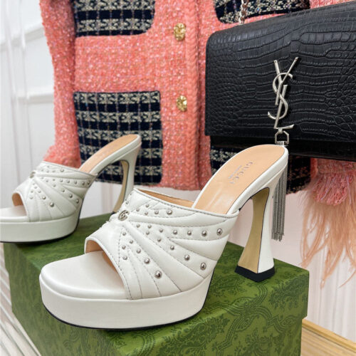 High Quality Luxury Gucci Platform Rivets High Heels alternate view
