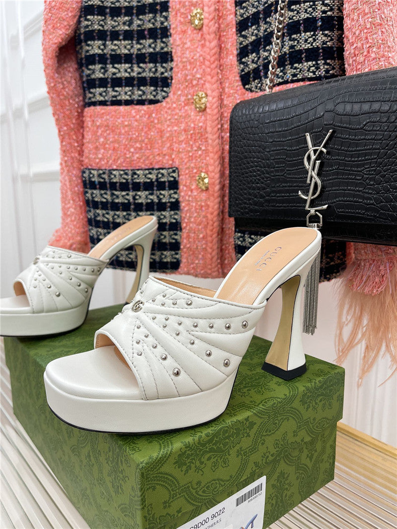 High Quality Luxury Gucci Platform Rivets High Heels product detail