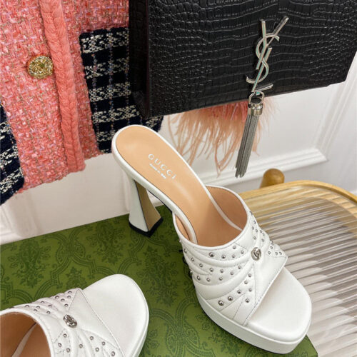 High Quality Luxury Gucci Platform Rivets High Heels product detail