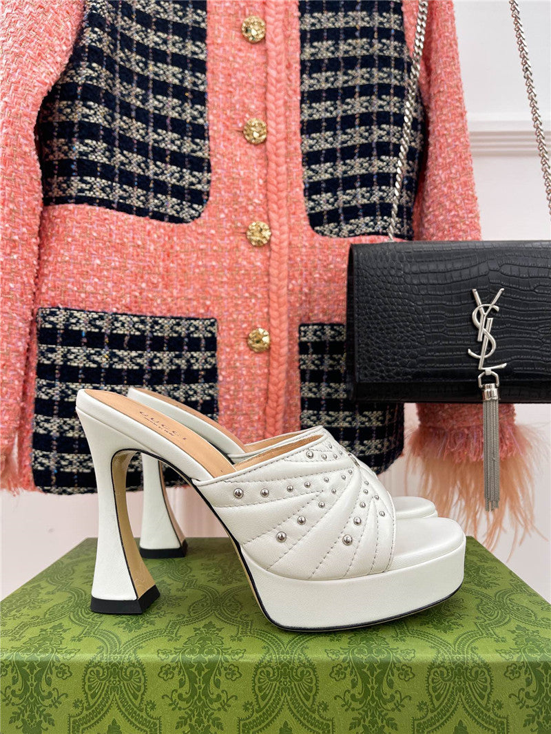 High Quality Luxury Gucci Platform Rivets High Heels product detail