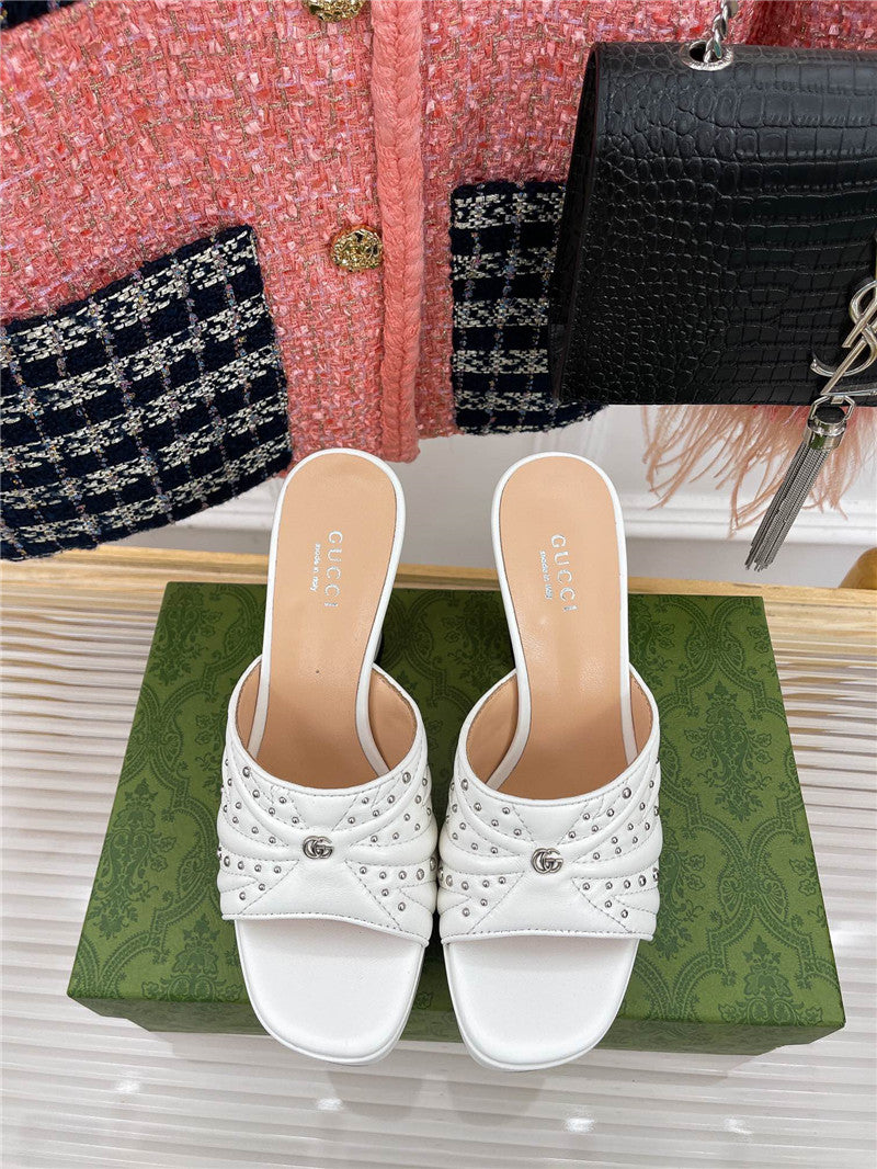 High Quality Luxury Gucci Platform Rivets High Heels product detail