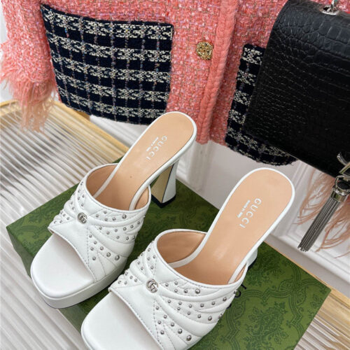 High Quality Luxury Gucci Platform Rivets High Heels product detail