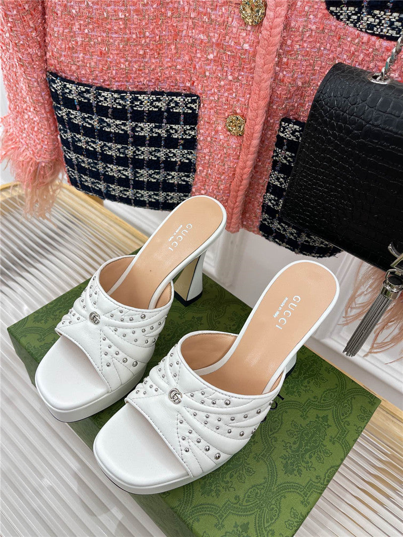 High Quality Luxury Gucci Platform Rivets High Heels product detail