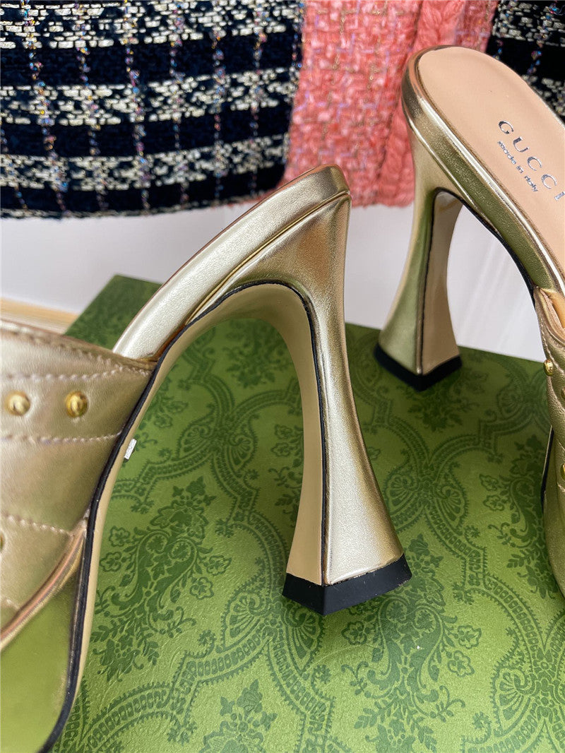 High Quality Luxury Gucci Platform Rivets High Heels – Style 55411 product detail