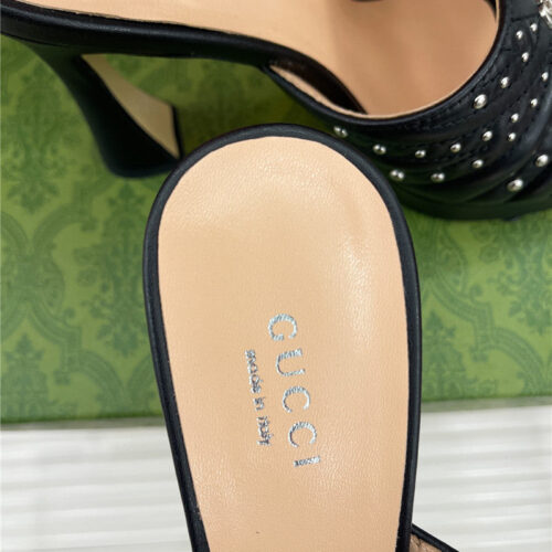 High Quality Luxury Gucci Platform Rivets High Heels – Style 53715 product detail