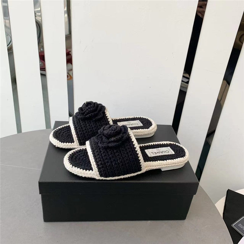 High Quality Luxury Chanel Crochet Honey Slippers product detail
