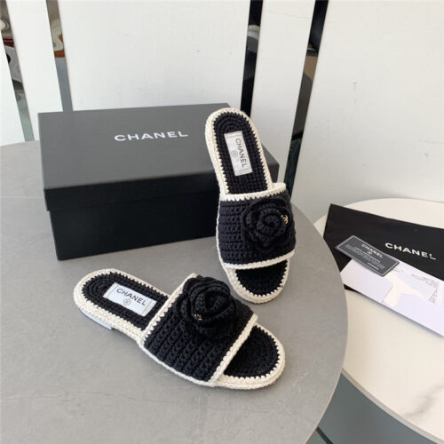 High Quality Luxury Chanel Crochet Honey Slippers