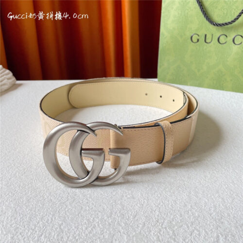High Quality Luxury Gucci Belt With Double G Logo Buckle alternate view