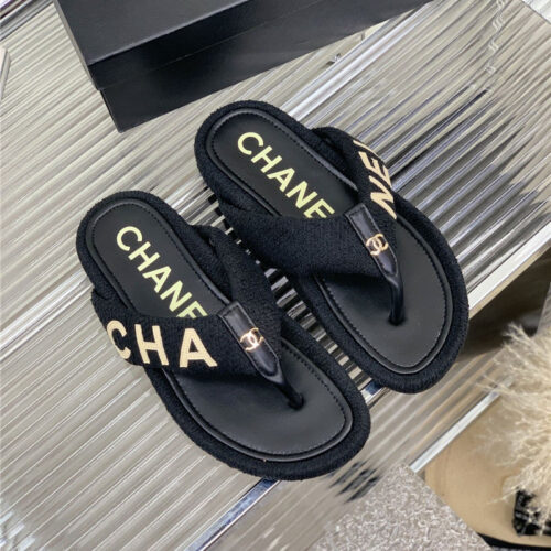 High Quality Luxury Chanel Flip Logo Flops – Style 58950 alternate view