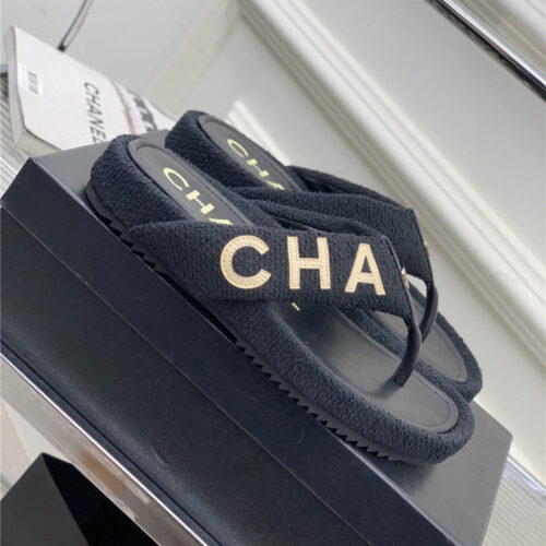 High Quality Luxury Chanel Flip Logo Flops – Style 58950