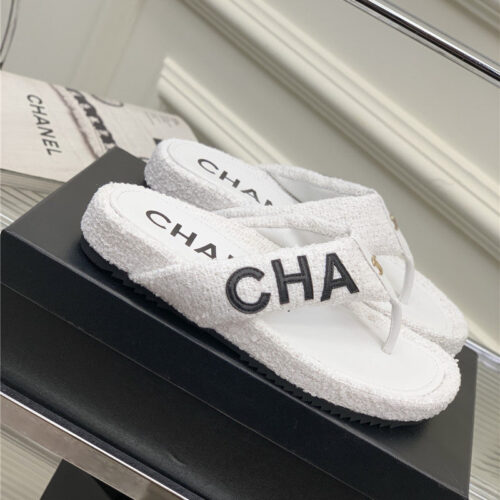 High Quality Luxury Chanel Flip Logo Flops – Style 55558