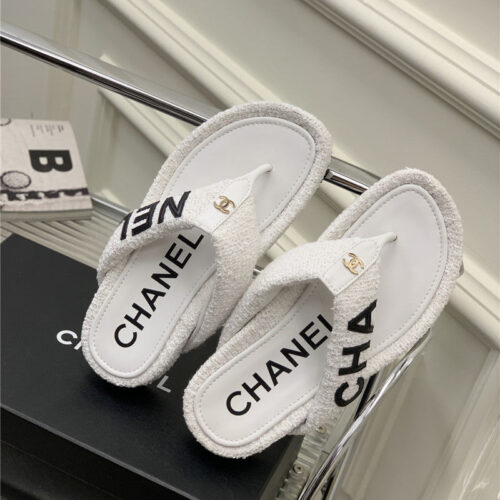 High Quality Luxury Chanel Flip Logo Flops – Style 55558 product detail