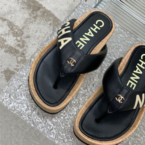 High Quality Luxury Chanel Flip Logo Flops – Style 01894 product detail