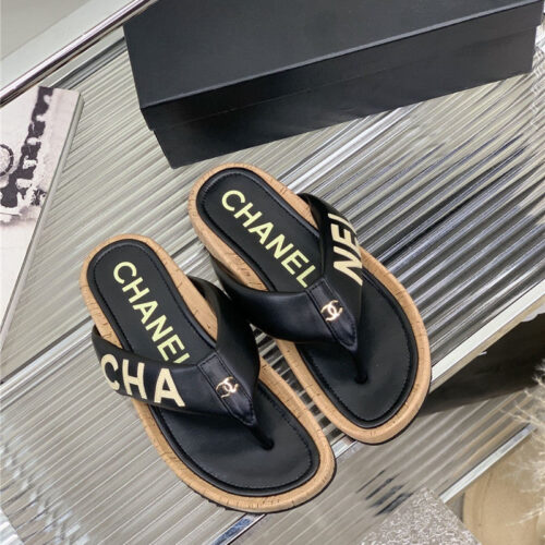 High Quality Luxury Chanel Flip Logo Flops – Style 01894 product detail