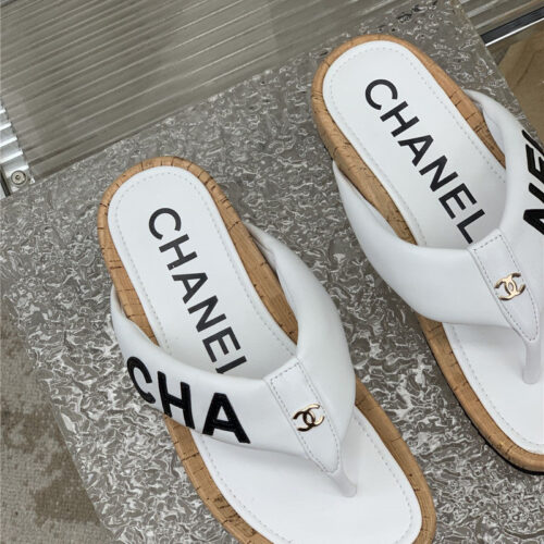 High Quality Luxury Chanel Flip Logo Flops – Style 65734 product detail
