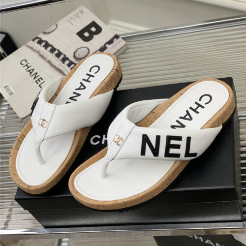 High Quality Luxury Chanel Flip Logo Flops – Style 65734 product detail