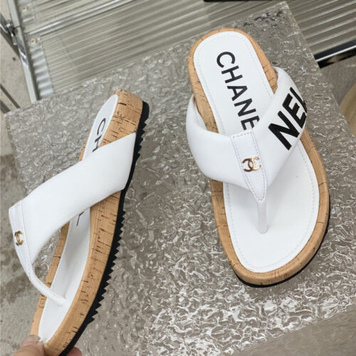 High Quality Luxury Chanel Flip Logo Flops – Style 65734 product detail