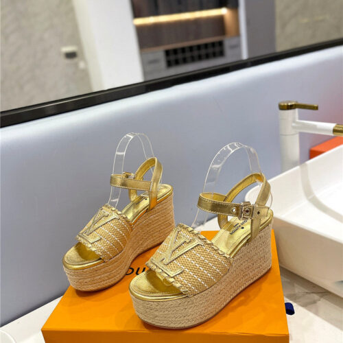 High Quality Luxury Louis Vuitton Platform Sandals – Style 31555 alternate view