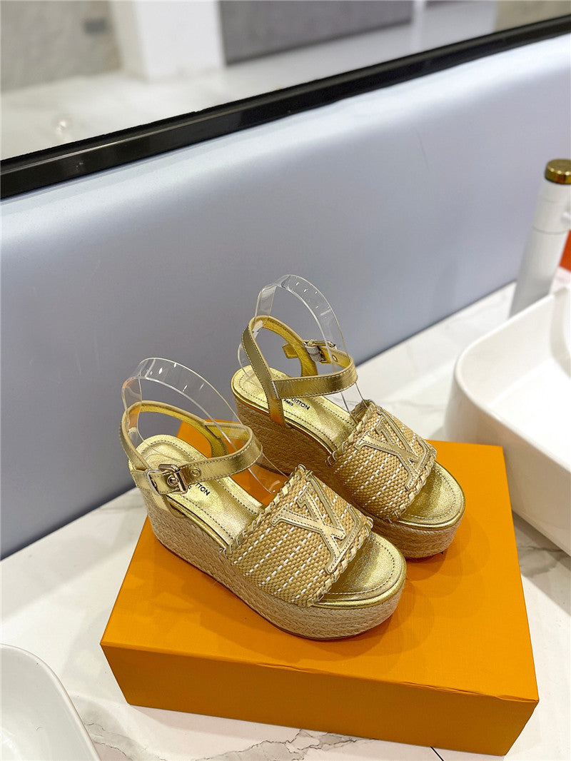 High Quality Luxury Louis Vuitton Platform Sandals – Style 31555