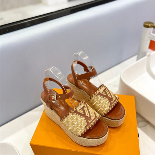 High Quality Luxury Louis Vuitton Platform Sandals