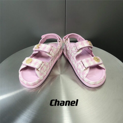 High Quality Luxury Chanel Wool Velcro Beach Sandals product detail