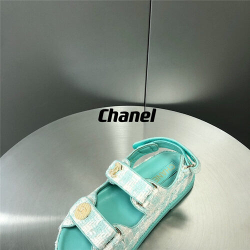 High Quality Luxury Chanel Wool Velcro Beach Sandals – Style 61638 product detail