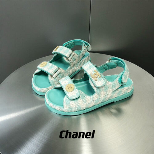 High Quality Luxury Chanel Wool Velcro Beach Sandals – Style 61638 product detail