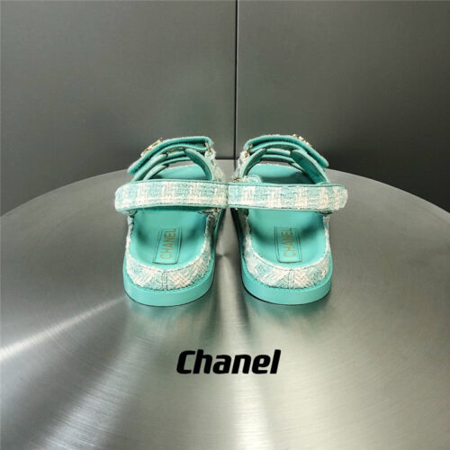 High Quality Luxury Chanel Wool Velcro Beach Sandals – Style 61638 product detail