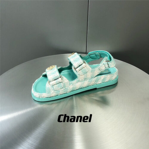 High Quality Luxury Chanel Wool Velcro Beach Sandals – Style 61638 product detail