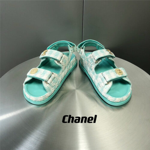 High Quality Luxury Chanel Wool Velcro Beach Sandals – Style 61638 product detail