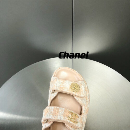 High Quality Luxury Chanel Wool Velcro Beach Sandals – Style 94406 product detail