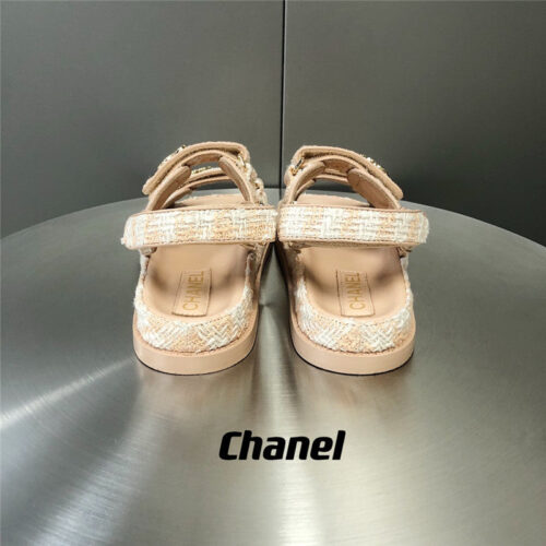 High Quality Luxury Chanel Wool Velcro Beach Sandals – Style 94406 product detail