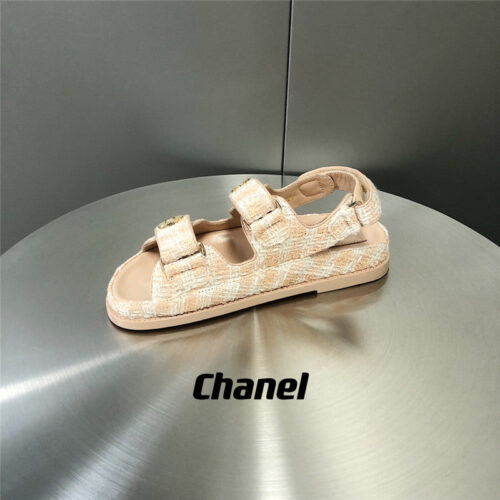 High Quality Luxury Chanel Wool Velcro Beach Sandals – Style 94406 product detail