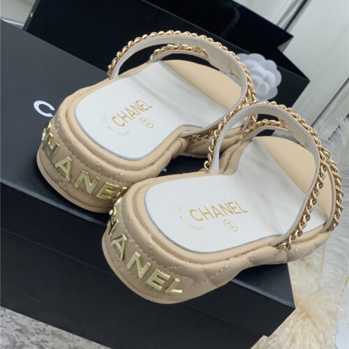 High Quality Luxury Chanel New Silk Sheepskin Slippers – Style 72006 product detail