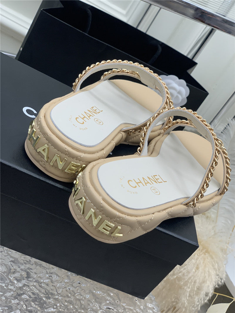 High Quality Luxury Chanel New Silk Sheepskin Slippers – Style 72006 product detail