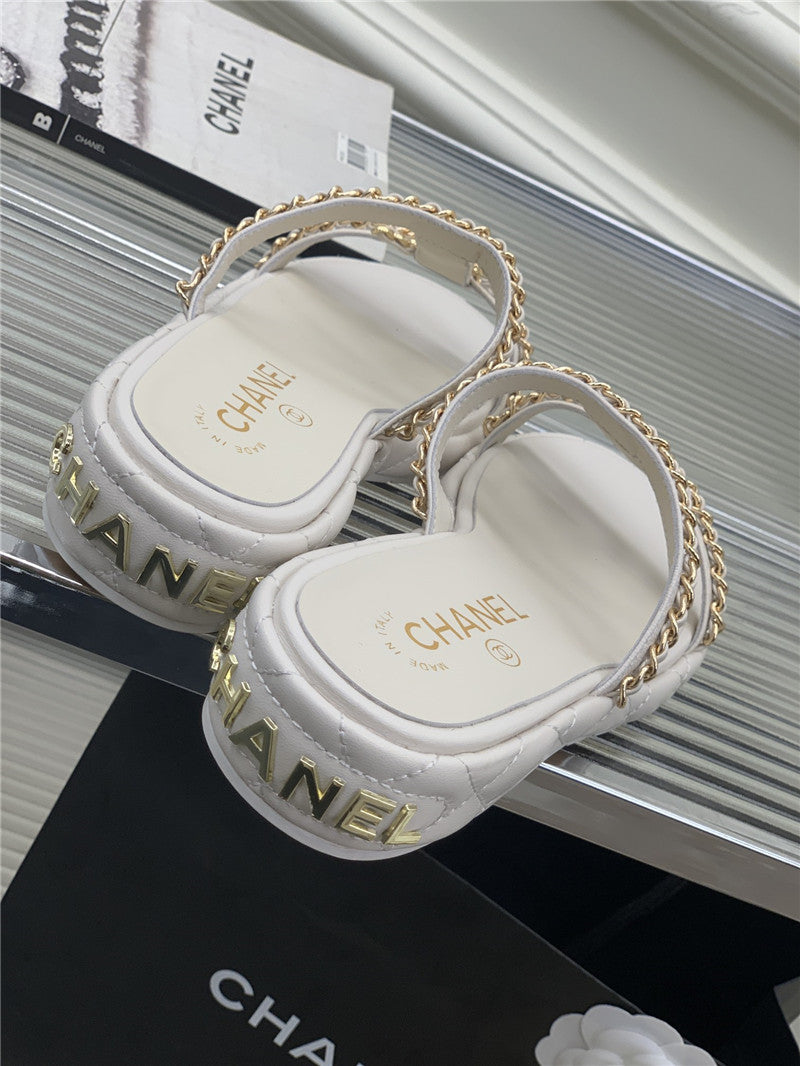 High Quality Luxury Chanel New Silk Sheepskin Slippers product detail
