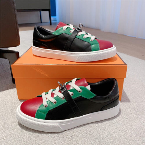 High Quality Luxury Hermes British Retro Design White Shoes alternate view