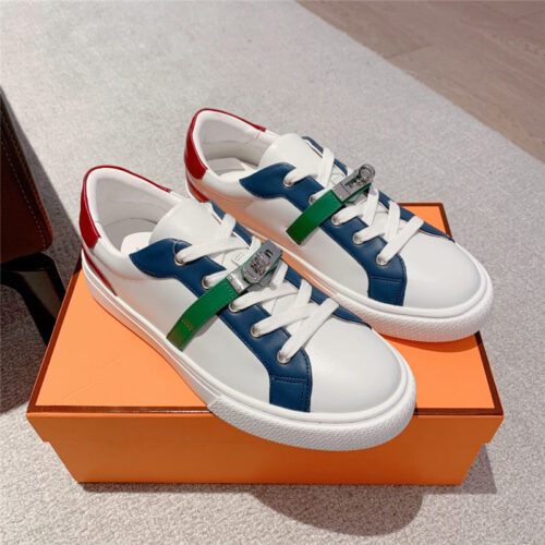 High Quality Luxury Hermes British Retro Design White Shoes – Style 41187